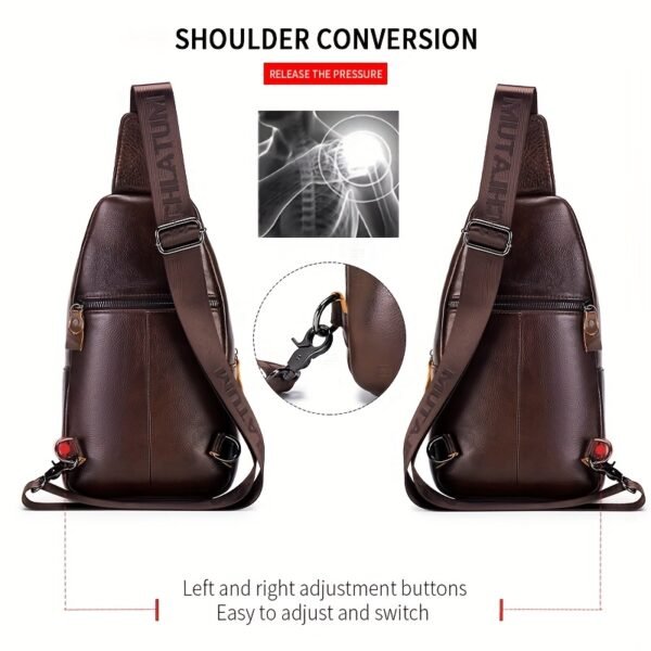 Sac Bandoulière Vintage en Cuir Authentique pour Femme - Bande Réglable & Accessoires Dorés, Fermeture Éclair, Doublage Intérieur, Marron Café/Marron/Noir - Sac à Main Elégant et Polyvalent Pour Tous les Jours, Déplacements ou Soirées Officielles. Portefeuille Durable Facile d'Entretien avec Style Rétro Et Finition Or, Sacs Tendance pour Femmes,Sacs à Main pour Femmes Sac Bandoulière,Sac Bandoulière pour Femmes de Haute Qualité,Sacs à main pour femmes, – Image 9