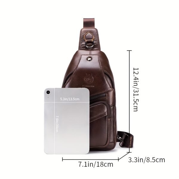 Sac Bandoulière Vintage en Cuir Authentique pour Femme - Bande Réglable & Accessoires Dorés, Fermeture Éclair, Doublage Intérieur, Marron Café/Marron/Noir - Sac à Main Elégant et Polyvalent Pour Tous les Jours, Déplacements ou Soirées Officielles. Portefeuille Durable Facile d'Entretien avec Style Rétro Et Finition Or, Sacs Tendance pour Femmes,Sacs à Main pour Femmes Sac Bandoulière,Sac Bandoulière pour Femmes de Haute Qualité,Sacs à main pour femmes, – Image 5