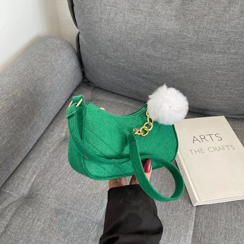 Vintage Felt Crossbody Bag Shoulder Bag Felt Bag For Women – Image 5