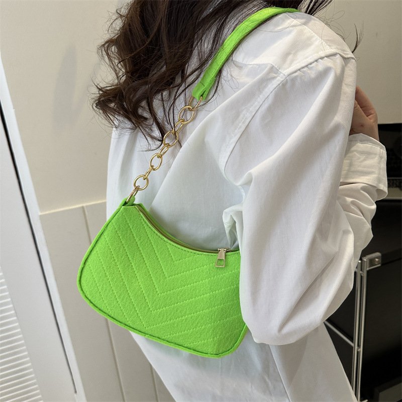 Vintage Felt Crossbody Bag Shoulder Bag Felt Bag For Women – Image 7