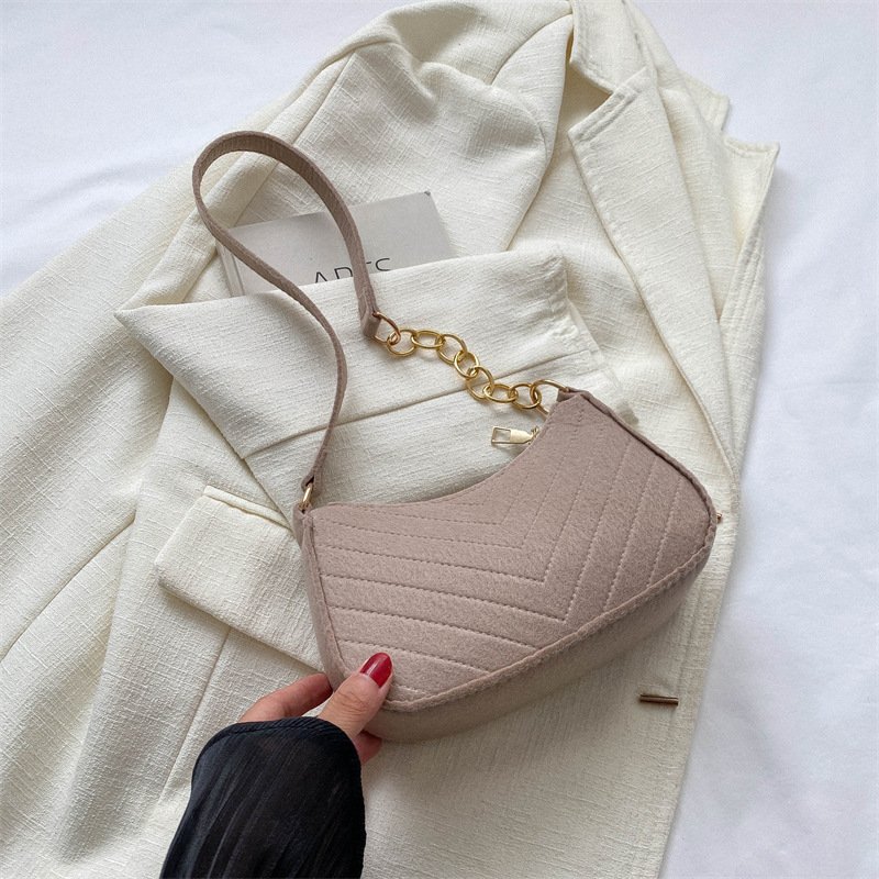 Vintage Felt Crossbody Bag Shoulder Bag Felt Bag For Women – Image 6