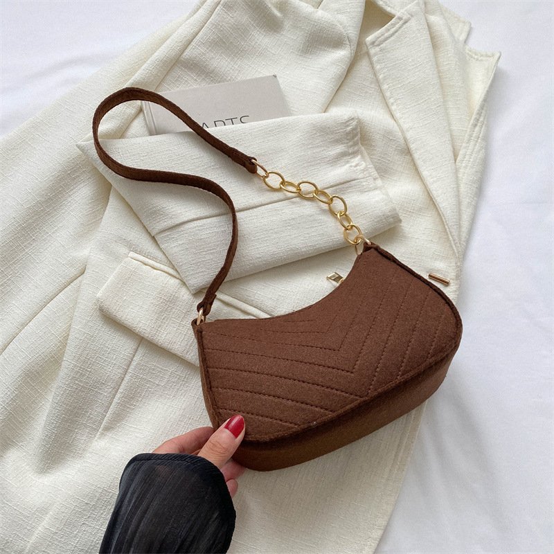 Vintage Felt Crossbody Bag Shoulder Bag Felt Bag For Women – Image 9