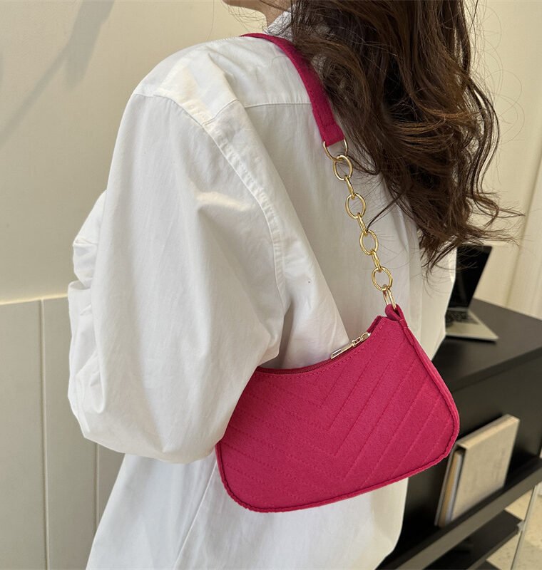 Vintage Felt Crossbody Bag Shoulder Bag Felt Bag For Women