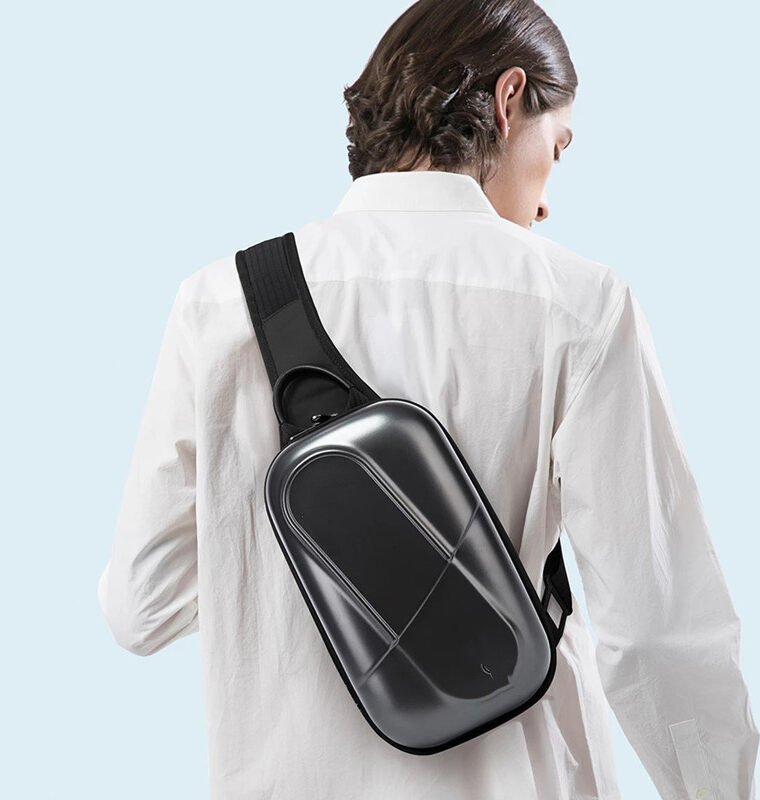 Sac de poitrine décontracté pour homme en polycarbonate rigide et résistant aux chocs