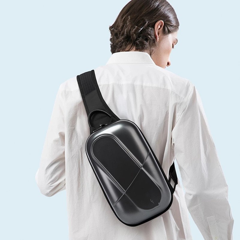 Sac de poitrine décontracté pour homme en polycarbonate rigide et résistant aux chocs